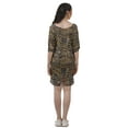 thumbnail image 5 of Moomaya Short Length Dresses Women Printed 3/4 Sleeve Casual Mini Tunic Dress, 5 of 6