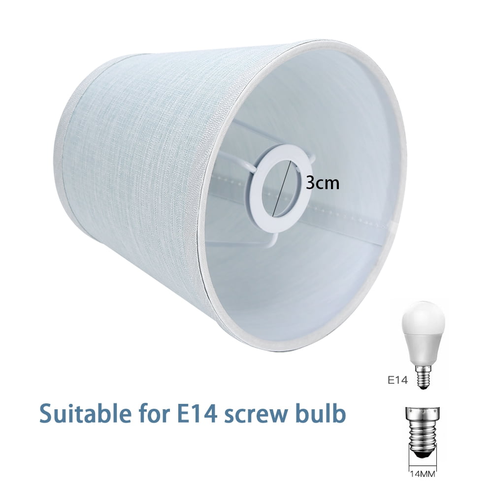 NFTIGB E14 Household Cloth Art Chandelier Lampshade, Floor Lamp Shade Light Cover for Table Lamps, Wall Lamps and Pendants. Modern Minimalist Light Blue Design, 5.9 inches / 15 cm Width