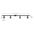 thumbnail image 5 of Globe Electric Industrial Style 4-Light 56" Matte Black Track Lighting Kit, 5 of 11