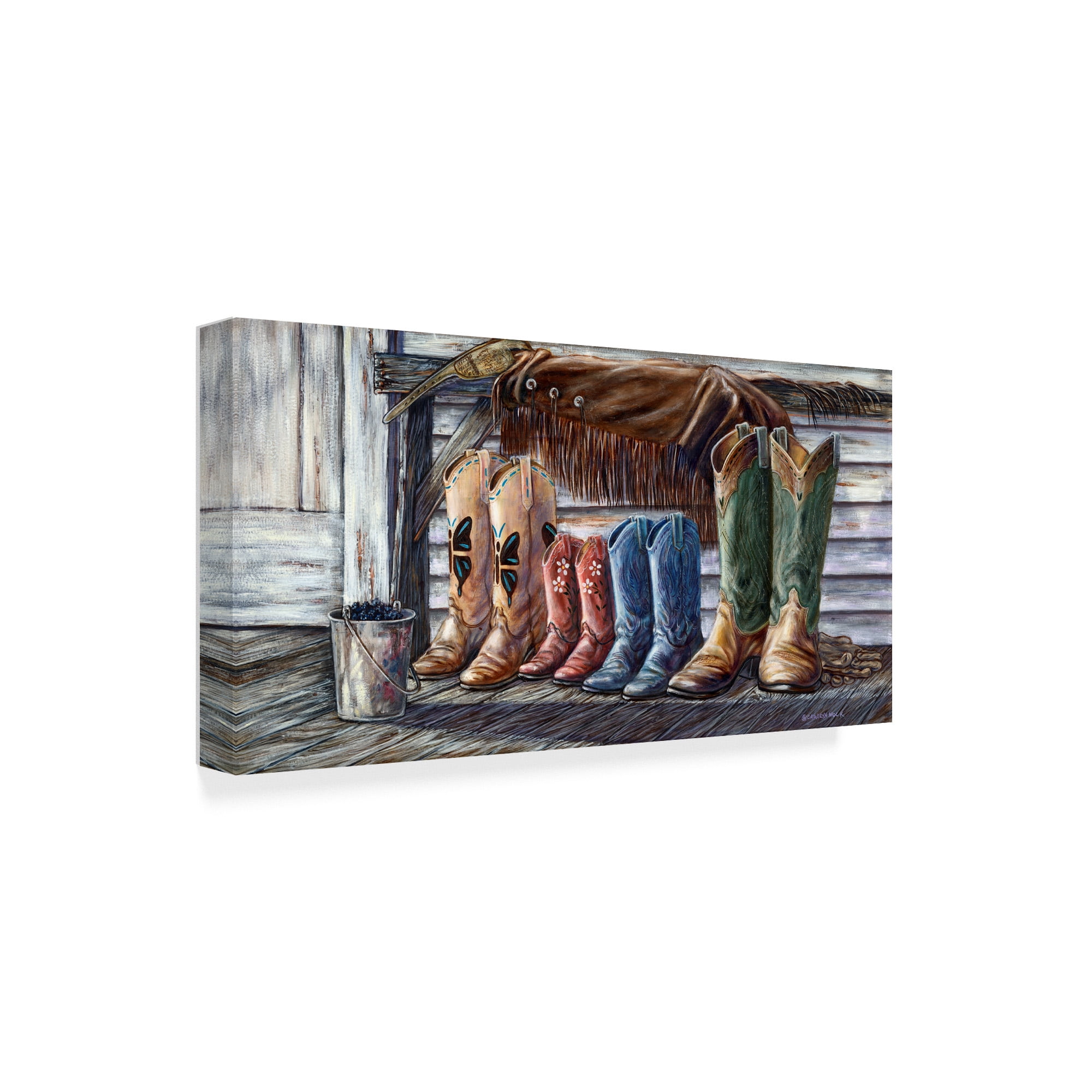 Trademark Fine Art 'Family Boots' Canvas Art by Carolyn Mock