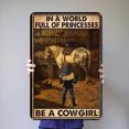 thumbnail image 3 of Placa Metal Vintage Be A Cowgirl Pintura Hierro Rectangular Del 30x40cm, 3 of 9