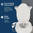 thumbnail image 3 of Bio Bidet SlimEdge Simple Bidet Toilet Attachment in White with Dual Nozzle, Fresh Water Spray, Non Electric, Easy to Install, Brass Inlet and Internal Valve, 3 of 8