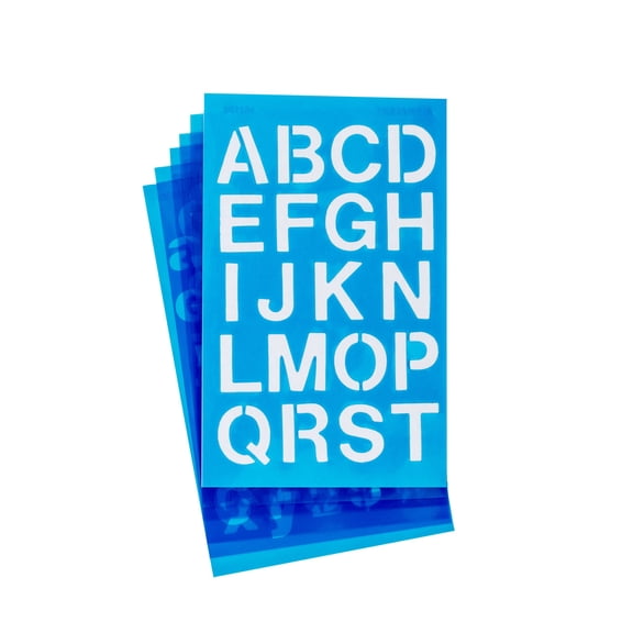 Westcott LetterCraft Stencil, Helvetica Font, 3/4-Inch and 1-Inch Characters (SH134/15844)