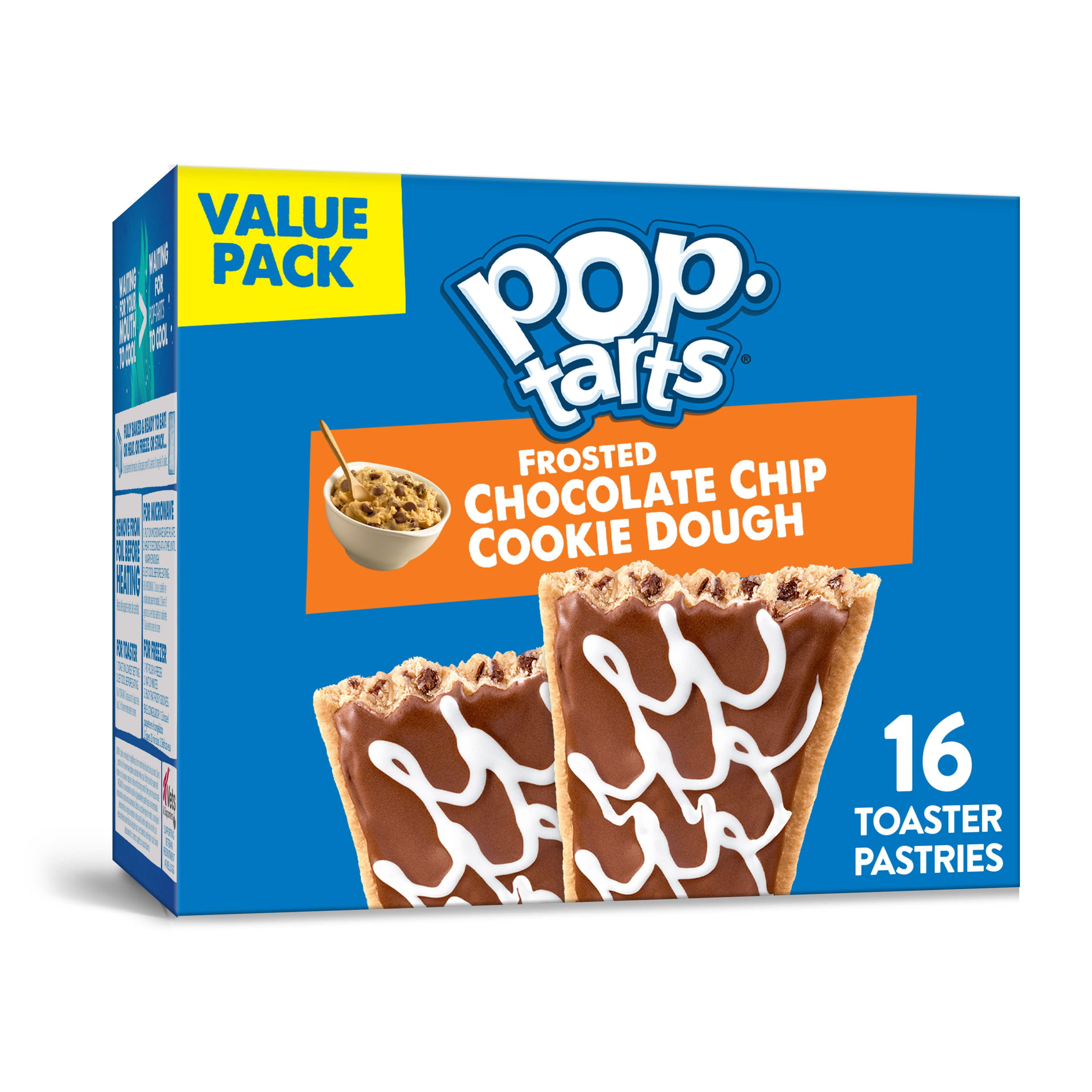 PopTarts, Breakfast Toaster Pastries, Frosted Chocolate Chip Cookie