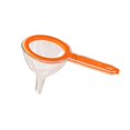 thumbnail image 3 of Filtro de malla para alimentos, embudo para alimentos con colador con mango, colador de malla, embudo de cocina para llenar botellas de leche de soja naranja, 3 of 8