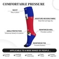 thumbnail image 4 of Haitian Flag Compression Socks for Women Men Circulation Graduated Supports Socks for Running Athletic Sports, 4 of 8