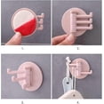 thumbnail image 3 of Creative Rotating Adhesive Hook Kitchen Bathroom Center-without Tail Holes Hook(color : 3pcs Green), 3 of 5