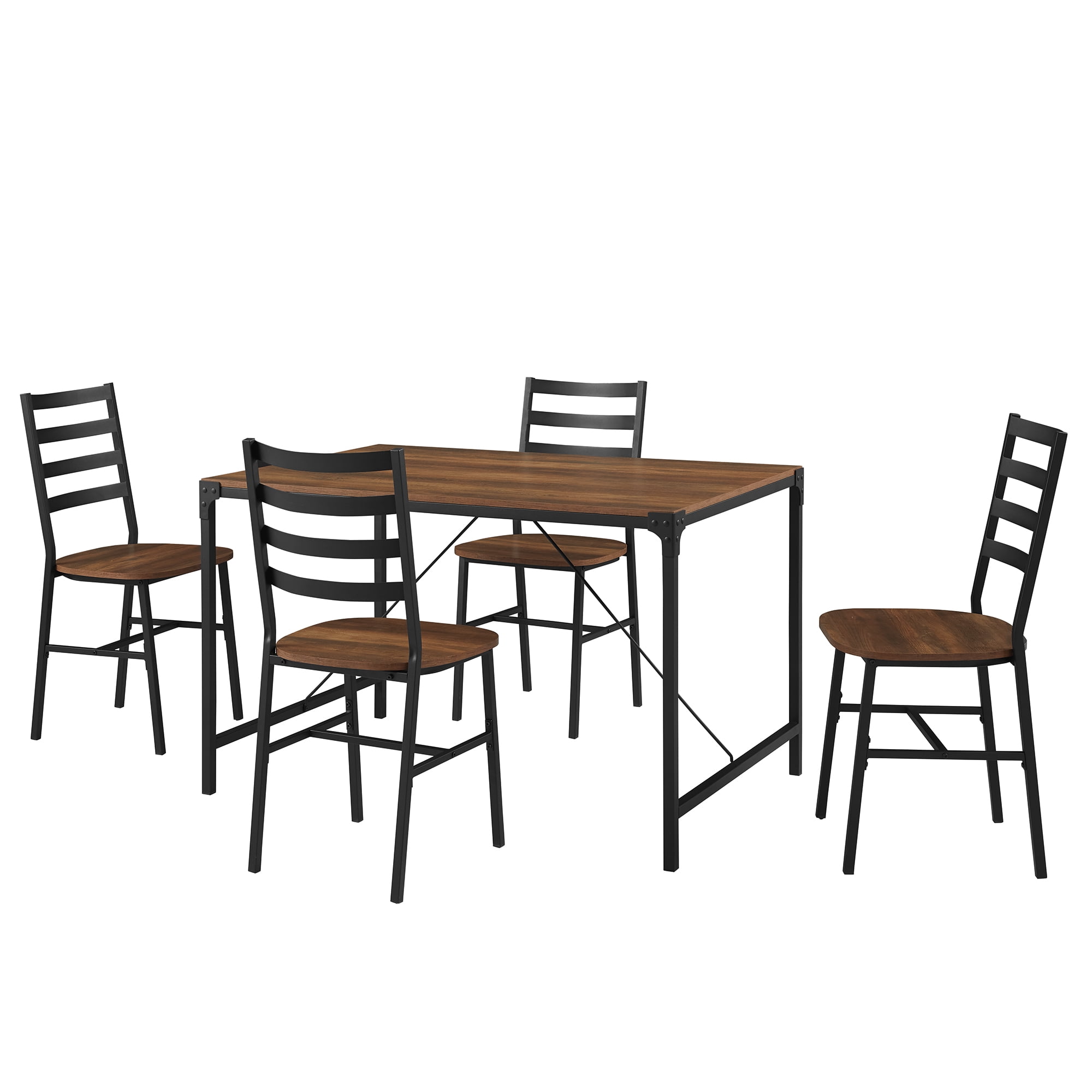 Manor Park 5-Piece Rustic Dining Set - Reclaimed Barnwood