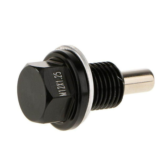 Maoww M12X1.25 Anodized Magnetic Engine Oil Pan Drain Bolt Plug for Black