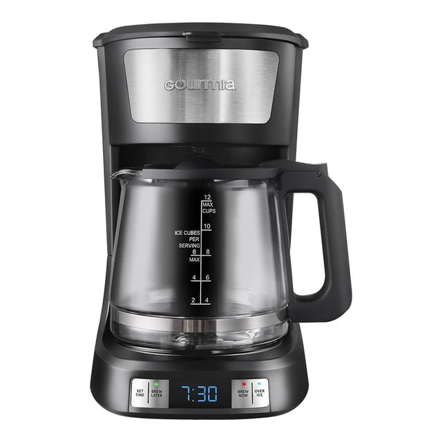 Cafetera Gourmia 12 Tazas Negra