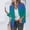 Blue, variant on SMihono Ladies Hoodless Casual Outwear Work Office Jackets Women Fashion Lightweight Long Sleeve Open Front Cardigan Slim Overcoat Long Blazers Purple 6