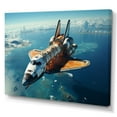 thumbnail image 2 of Designart "Orbiting Earth Space Shuttle Adventure I" Space Shuttle Canvas Art Print, 2 of 5