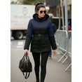 thumbnail image 2 of Premium Midweight Puffer Jacket Womens Winter Insulated Black & Navy Jackets-S, 2 of 7