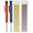 thumbnail image 1 of Compatible avec 2 Pcs Crayons de Charpentier Solides avec Taille-Crayon pour Menuiserie, 1 of 5