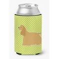thumbnail image 1 of Carolines Treasures BB3786CC Cocker Spaniel Checkerboard Green Can or Bottle Hugger, 1 of 1