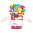 thumbnail image 2 of 3D Pop Up First Birthday Greeting Card for Baby, Granddaughter and Niece, Happy Birthday Card with Cute Design, 2 of 9