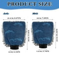 thumbnail image 3 of Microfiber Car Wash Gloves With Chenille & Polyester Terry Scratch-Free Cleaning Elastic Cuffs Water Waves in Blue, 3 of 8