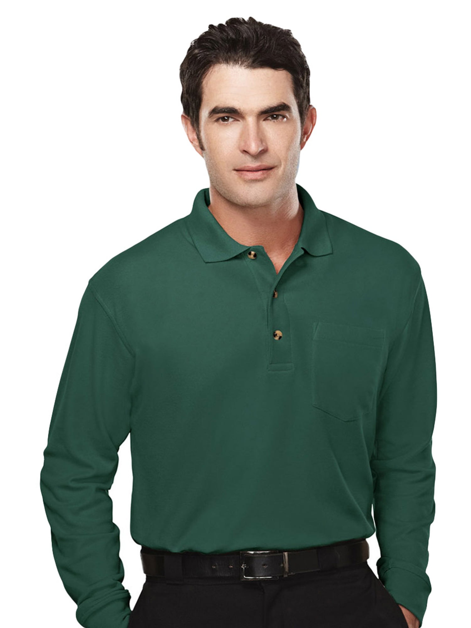 TriMountain Men's Big And Tall Pocket Pique Golf Shirt