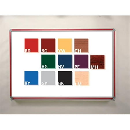 Aluminum Frame Porcelain - Ghent DFMBK34 3 ft. x 4 ft. DecoAurora Aluminum Frame Porcelain Markerboard - Black Trim