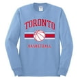 thumbnail image 2 of Wild Bobby City of Toronto Basketball Fantasy Fan Sports Mens Long Sleeve Shirt, Light Blue, XX-Large, 2 of 5