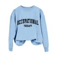 thumbnail image 5 of Women Sweatshirt Womens Long Sleeve Sweatshirt Women Pullover Sweatshirt Blue Crewneck Sweatshirt Women'S Fall Sweatshirt Women Clothing, 5 of 8
