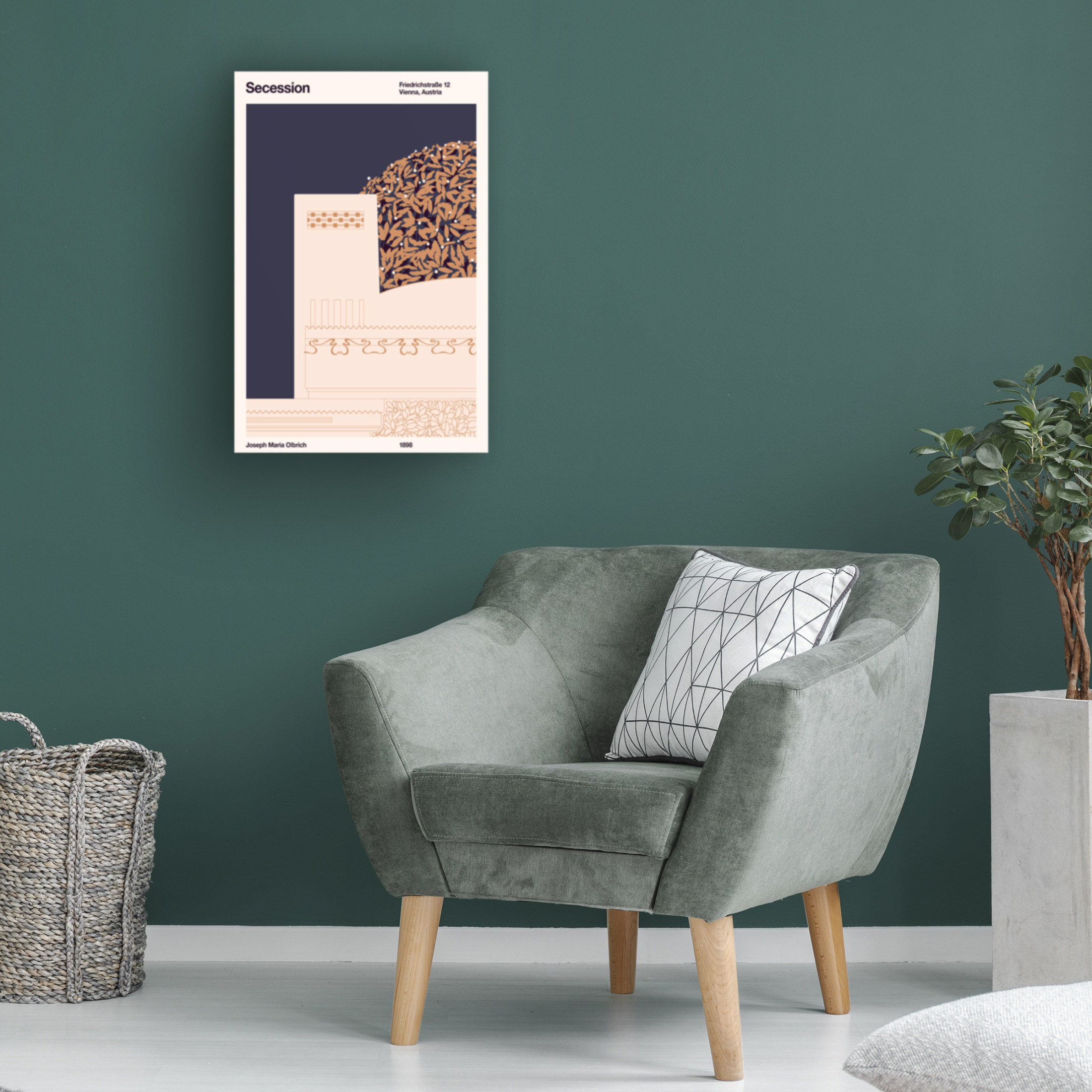 Trademark Fine Art Florent Bodart  Secession Cream Canvas Wall Art