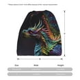 thumbnail image 3 of Pofeuu Dragon with Colorful Tail Print Multifunction Beanie Hat for Men Women Fashion Scarf Soft Stretch Skull Cap, 3 of 8