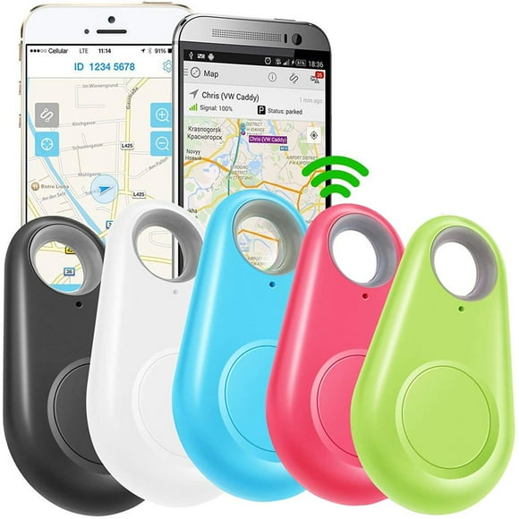 5 Pack Smart Key Finder Locator GPS Tracking Device for Kids Boys Girls Pets Cat Dog Keychain Wallet Luggage Anti-Lost Tag Alarm