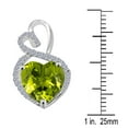 thumbnail image 4 of Aone Jewelry Engagement Necklace for Women 3.90 Carat Diamond and Heart Shape Gemstone White Gold Pendant 4 prongs 14K With 18'' Box Chain, 4 of 6