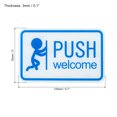 thumbnail image 2 of Unique Bargains Push Welcome Door Sign Acrylic Adhesive Gate Sticker Wall Marker, 2 of 5