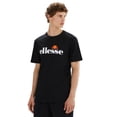 thumbnail image 2 of ellesse Camiseta para hombre - PRADO 2, manga corta, cuello redondo, logotipo estampado, algodón, Color liso Negro XL (X-Large), 2 of 4