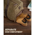thumbnail image 4 of Gonex Waxed Canvas Duffle Bag, 55L Water-Resistant Travel Duffel, Vintage Overnight Weekender Bag with Shoes Compartment for Men & Women, 4 of 9