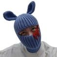 thumbnail image 3 of Winter Warm Knit Hoodwith Rabbit Ears for Adults Suitable for Seasonal Outdoor Activities and Everyday Comfort, 3 of 3