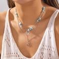 thumbnail image 4 of NICKSUN Boho Summer Beach Starfish Shell Chip Beaded Necklaces, Color Dopamine Irregular Crushed Stone Seashell Stackable Chokers, Ocean Resort Layered Statement Jewelry, 4 of 7