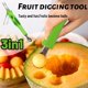 thumbnail image 2 of Cuchillo para sandía 3 en 1, cuchara para melón, cuchara para melón de acero inoxidable, cuchara cortadora de melón, cortador de sandía, juego de herramientas para frutas, tenedor para frutas, 22,5 c, 2 of 5