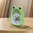 thumbnail image 3 of REGALWOVEN Mechanical Alarm Clock, Non-Tick Movement, Three-dimensional Frog Shape Design, Night Light for Teens Light Green 4.1"L x 1.6"W x 5.5"H, 3 of 4