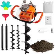 PRIJESSE 85cc 3kW Gas Powered Post Hole Digger with 4", 8", 12" Earth Auger