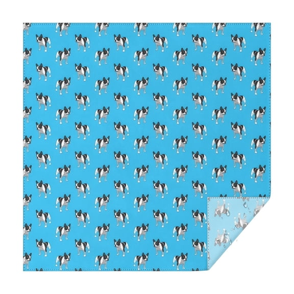 French Bulldog Square Tablecloth,Waterproof Square Table Cover,Wipeable Spillproof Washable Table Cover for Home Kitchen Party Decor 42"X42"(107x107cm)