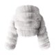 thumbnail image 4 of ICHUANYI Clearance Women's 2023 Winter Fleece Cropped Jacket Faux Long Sleeve Warm Outerwear Fall Clothes(White, S) ICHUANYI WER2023081511014, 4 of 5