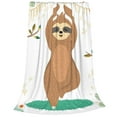 thumbnail image 2 of Bingfone Cute Sloth In Yoga Pose Tree Print Flannel Fleece Blanket Throw Blanket For Bed,Sofa,Couch,Travel,Camping(80"X60"), 2 of 9
