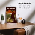 thumbnail image 4 of Mount Baker, Washington, Home of Bigfoot (12x18 Aluminum Art, Indoor Outdoor Metal Sign Decor), 4 of 5