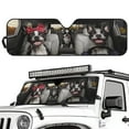 thumbnail image 2 of Uorisanigo Windshield Sunshade, Funny Boston Terrier Print Windshield Shades Sun Visor for UV Rays & Heat Protection, Suitable for Wrangler TJ JK JL1997-2024, Accessories for Jeep Wrangler, 2 of 7