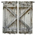 thumbnail image 2 of Wooden Door Retro Curtains For Living Room Bedroom Window Treatment Home Decoration Drapes Kitchen Curtain, 2 of 6