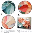 thumbnail image 3 of Designart "Geometric Poinsettia Abstraction II" Floral Floater Framed Wall Art Living Room, 3 of 7