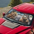 thumbnail image 5 of Xixirimido Car Windshield Sun Shade Car Sun Visor Block UV Rays Foldable Automotive Windshield Sunshades Front Window Sun Blocker Keep Your Vehicle Cool, Sloths, 5 of 8
