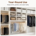 thumbnail image 6 of StorageWorks Wooden Hangers 20-Pack, Heavy Duty Solid Wood Coat Hangers with 360 ° Swivel Hook, Non-Slip Pant Bar, Smooth Finish Clothes Hangers, Natural, 6 of 10