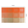thumbnail image 4 of Unique Bargains Placemats Set of 6 for Dining Table Decor Washable Table Mat Gray Orange, 4 of 7