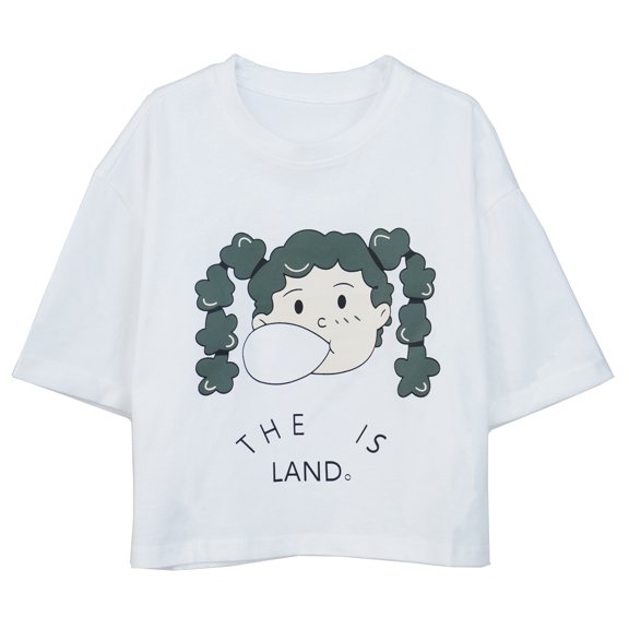 Conti Kids Little Girls Summer Oversized T-Shirt White 3-4 Years