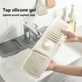thumbnail image 4 of Cheers.US Faucet Handle Drip Catcher Silicone Mat, Faucet Splash Guard, Sink Splash Guard for Kitchen Faucet Sink Drying Mat for Soap Sponge Accessories Sink Tray for Bathroom, 4 of 7