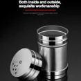 JJYY Salt and Sugar Shaker Swivel Lid Multifunctional Stainless Steel
